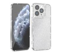 Meeter Funda para iPhone 11 Pro MAX, Carcasa con Brillante Flash Lujo Diamante de Silicona TPU Suave Protectora Antideslizante Cover Case y Cristal Templado Compatible con iPhone 11 Pro MAX