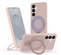 Meeter Funda para Samsung Galaxy S25 FE con Magsafe, [Soporte magnético invisible con anillo de soporte] Resistente a los golpes Carcasa Mate Resistente a los arañazos, rosa