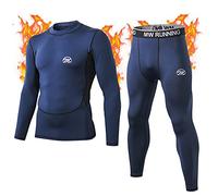 MeetHoo Conjuntos Térmicos para Hombre, Set de Ropa Térmica Camiseta Pantalones Interior Función Deporte Running Ciclismo Esquí Fitness Invierno