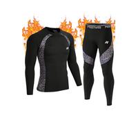 MeetHoo Hombre Conjunto de Ropa Interior Térmica, Base Layer de Invierno Long Johns Traje de Compresión de Secado Rápido Camisetas y Pantalones de Manga Larga para Esquí Deportivo Correr