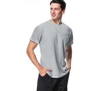 MeetHoo Rash Guard Hombre Camisa Manga Corta Camiseta UV Camisetas Deporte Técnicas Deportiva T-Shirt de Protección Solar UV (UPF) 50+ Poliéster para fútbol Atletismo Correr o Montañismo