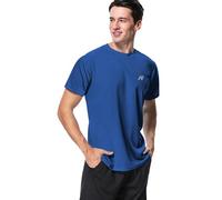 MeetHoo Rash Guard Hombre Camisa Manga Corta Camiseta UV Camisetas Deporte Técnicas Deportiva T-Shirt de Protección Solar UV (UPF) 50+ Poliéster para fútbol Atletismo Correr o Montañismo