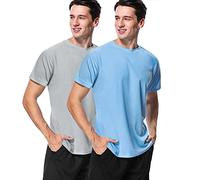 MeetHoo Rash Guard Hombre Camisa Manga Corta Camiseta UV Camisetas Deporte Técnicas Deportiva T-Shirt de Protección Solar UV (UPF) 50+ Poliéster para fútbol Atletismo Correr o Montañismo