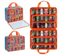 Meetikar Bolsa de almacenamiento para coche de juguete, maletín de transporte compatible con Monster Jam Trucks, para coches Hot Wheels, para coches de caja de cerillas, mini juguetes, azul (solo