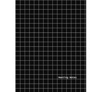 Meeting Notes Notebook - Professional Black Chalkboard Meeting Pad (8.5" x 11", 100 Pages, Lined with Action Items Section): Work Notebook for Business Meetings, Action Plans and Office Organization