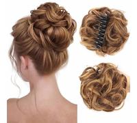 Meetitsneeds Bun Extension Clips, Meetitsneeds Hair Clip, Voluminous Synthetic Bun Wig with Adjustable Clip, Natural Messy Bun Hair Claws, Bun Extension Clips for Women Girls (#12)