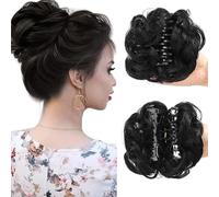 Meetitsneeds Bun Extension Clips, Wig Clips for Hair Extensions, Adjustable Claw Design Non-Slip Grip Secure Style, Voluminous Messy Buns, Ideal Women Girls Easy Updos Ponytails (C)