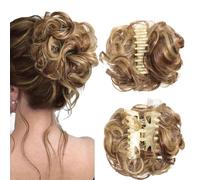 Meetitsneeds - Pinzas de extensión de moño voluminoso para mujer, postizo de moño desordenado con pinza ajustable, aspecto natural para peinados y uso diario (12h24)