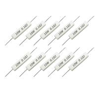 MEETOOT 10 resistencias de cemento de cerámica de 10 W y 0,1 ohm + -5 % de tolerancia de cemento utilizadas en computadoras, televisores, aparatos