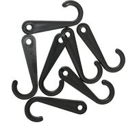 MEETOOT 200 unids gancho de plástico para calcetería 43.7x17mm color negro J gancho para calcetines ropa venta al por menor pantalla colgador