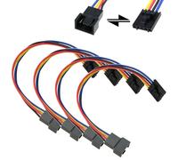 MEETOOT 4 cables adaptadores de ventilador de 17,5 cm, ventilador de CPU de 5 pines a 4 pines, convertidor de conector de interfaz adecuado para cabezal de ventilador de control de temperatura de 4