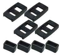 MEETOOT 4 correas de cámara con hebilla de ajuste con soporte de plástico para correas de cámara, accesorios de equipaje, Negro -, Large