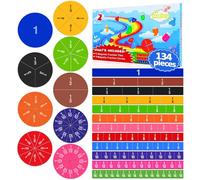Meetory 134 Piezas De Azulejos Magnéticos De Fracciones Y CíRculos De Fracción, Manipuladores De Matemáticas para Preescolar, Primaria, Recursos Educativos para Aula, Kit Educativo