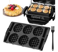 Meetory Bandeja para gofres compatible con Tefal OptiGrill XL, 4 en 1, 2 en 1, Elite, Plus, reutilizable, molde de silicona para gofres belgas