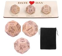 Meetory Juego de 4 dados para citas nocturnas, románticas citas nocturnas para parejas, decisiones, cumpleaños, día de San Valentín, boda, regalo único para él y ella