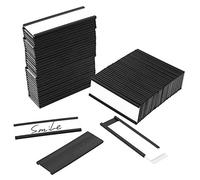 Meetory Paquete De 30 Soportes Magnéticos Para Etiquetas, 2,5 X 7,6 Cm, Soportes Magnéticos Para Tarjetas De Datos Con Películas Protectoras, Tiras De Repuesto Para Estante De Metal