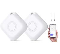 MEETOWN Air Tracker Tag 2 Piezas, Smart Tracker Soporte Apple Dónde está, Buscar Objetos, Air Smart Tag Localizador para Carteras, Equipaje, Bolsas, Mochilas, Maletas, Mochilas (Solo iOS)