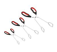 MEETOZ 3 pinzas de acero inoxidable para tijeras, pinzas de cocina para cocina, pinzas de cocina, pinzas para barbacoa, barbacoa y parrilla, abrazadera para pan, 9/11/13 pulgadas