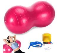 MEETOZ Bola de maní para terapia con bomba, pelota de ejercicio con bomba, pelota de fitness, pelotas de pilates, pelota de gimnasio sensorial para yoga, para embarazo, parto, terapia física