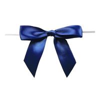 Meetppy 50 lazos de cinta de satén azul real para bolsas de golosinas, lazos de 3.6 pulgadas para envolver regalos de fiesta