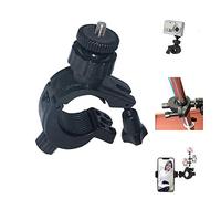 MeetRade - Adaptador Universal de Abrazadera de Tubo de liberación rápida para Mini Zapata de Bola con Cabeza de 1/4 roscada para cámaras, monitores LCD/DV, 17 - 35 mm