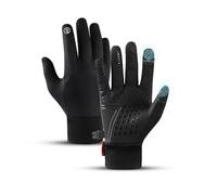 MEETTIKEY Guantes de ciclismo para hombre, guantes de forro calefactores bajo guantes de pantalla táctil, guantes de ciclismo impermeables antideslizantes para senderismo, esquí, escalada, montar a