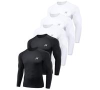 MEETWEE Camiseta Compresion Hombre, Hombre Transpirable Secado rápido para Running Gym Ciclismo Ropa Deportiva Manga Larga Base Layers para Running Gym Ciclismo Camisa