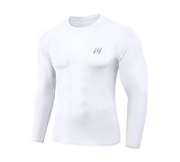 MEETWEE Camiseta Compresion Hombre, Hombre Transpirable Secado rápido para Running Gym Ciclismo Ropa Deportiva Manga Larga Base Layers para Running Gym Ciclismo Camisa