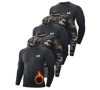 MEETWEE Camiseta De Compresión Hombre, Camisa térmica Manga Larga para Deportes Camisetas Transpirable Secado Rápido T-Shirt para Correr Fitness Gimnasio