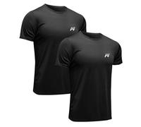 MEETWEE Camiseta Deportiva Hombre Negro, XL