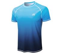 MEETWEE Camiseta Hombre Degradado Anti-UV UPF 50+ Protección Solar Transpirable Secado rápido Ligera elástico 4 direcciones para Senderismo Pesca Playa Verano