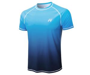 MEETWEE Camiseta Hombre Degradado Anti-UV UPF 50+ Protección Solar Transpirable Secado rápido Ligera elástico 4 direcciones para Senderismo Pesca Playa Verano