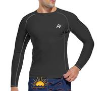 MEETWEE Camiseta Natación Hombre, UV Manga Corta/Larga Rash Guard Camiseta de Protección UPF 50＋Secado Rápido Deportes Acuáticos Surf Natación Verano