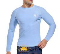 MEETWEE Camiseta Natación Hombre, UV Manga Corta/Larga Rash Guard Camiseta de Protección UPF 50+Secado Rápido Deportes Acuáticos Surf Natación Verano