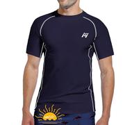 MEETWEE Camiseta Natación Hombre, UV Manga Corta/Larga Rash Guard Camiseta de Protección UPF 50+Secado Rápido Deportes Acuáticos Surf Natación Verano