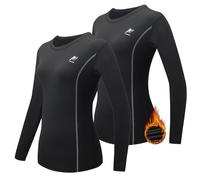 MEETWEE Camiseta Térmica Mujer, Ropa Interior de Compresión Manga Larga Esquí Funcional Thermal Baselayer para Transpirable, cálida y de Secado rápido