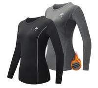 MEETWEE Camiseta Térmica Mujer, Ropa Interior de Compresión Manga Larga Esquí Funcional Thermal Baselayer para Transpirable, cálida y de Secado rápido