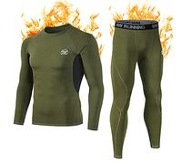 MEETWEE Conjuntos térmicos Hombre, Manga Larga Camiseta Térmica Pantalones Largos Base Layer Thermo Function Ropa Deportiva de Invierno para Running Ciclismo Esquí