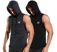 MEETWEE Chaleco de Capucha Sin Mangas para Hombres Chalecos Deportivos Camiseta Tirantes Hombre Secado Rápido Fitness, Carrera, Tank Top sin Mangas