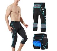 MEETWEE Hombres 3/4 Pantalones de Ciclismo, Transpirable Bicicleta con 3D Gel Acolchado MTB Ciclismo Pantalones Largos