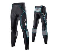 MEETWEE Hombres Pantalones de Ciclismo, Transpirable Bicicleta con 3D Gel Acolchado MTB Ciclismo Pantalones Largos