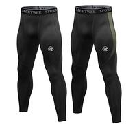 MEETWEE Leggings Hombre, Largas Pantalón de Compresión Pantalones Deporte Mallas Running para Fitness Yoga