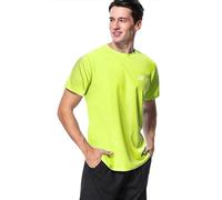 MEETWEE MeetHoo Up2st Rash Guard Shirt, Hombre, Amarillo Fluorescente, XL