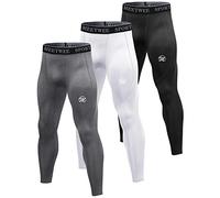 MEETWEE Mens Compression Leggings, Running Tights Cool Dry Base Layer Bottom Sports Pants for Workout Training Jogging