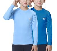 MEETWEE Niño Chica Manga Larga Rash Vest Guard Niños Natación Top UV Protección Solar para Surf Piscina de Playa