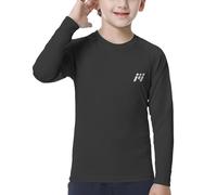 MEETWEE UP2Kde Rash Guard Shirt, Negro, 10 años Unisex Kids