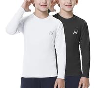 MEETWEE Niño Chica Manga Larga Rash Vest Guard Niños Natación Top UV Protección Solar para Surf Piscina de Playa