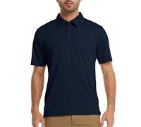 MEETWEE Polo de Manga Corta para Hombre, de Secado rápido, para Hombre, Informal, Camiseta Deportiva, Camiseta táctica, para Exteriores, Verano, Marina de Guerra, XXL