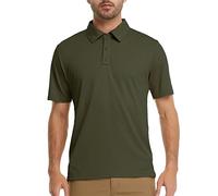 MEETWEE Polo de Manga Corta para Hombre, de Secado rápido, para Hombre, Informal, Camiseta Deportiva, Camiseta táctica, para Exteriores, Verano, Verde, L