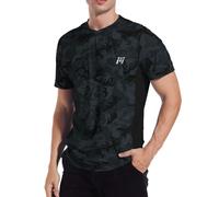 MEETWEE Rash Guard Hombre, Camisa Manga Corta Camiseta UV Camisetas Deporte Técnicas Deportiva T-Shirt de Protección Solar UPF50+ para fútbol Atletismo Correr o Montañismo Surf